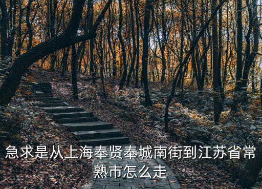急求是從上海奉賢奉城南街到江蘇省常熟市怎么走