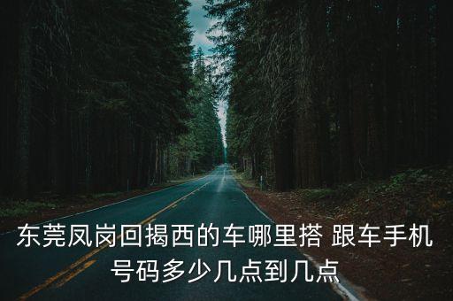 東莞回揭西的電話號(hào)碼，東莞鳳崗回揭西的車(chē)哪里搭 跟車(chē)手機(jī)號(hào)碼多少幾點(diǎn)到幾點(diǎn)