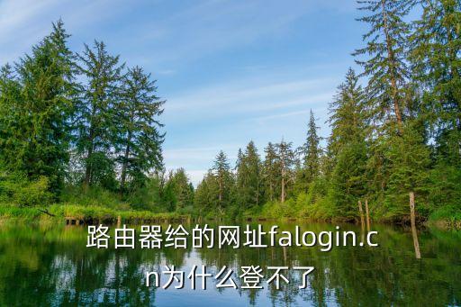  路由器給的網址falogin.cn為什么登不了