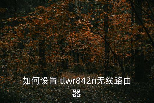 tlwr842n,tlwr842n無線路由器需要什么東西?