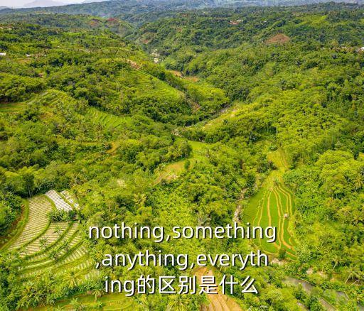 nothing,something,anything,everything的區(qū)別是什么
