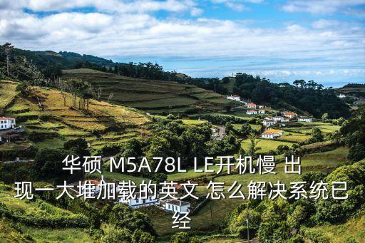 華碩 M5A78L LE開機慢 出現一大堆加載的英文 怎么解決系統已經
