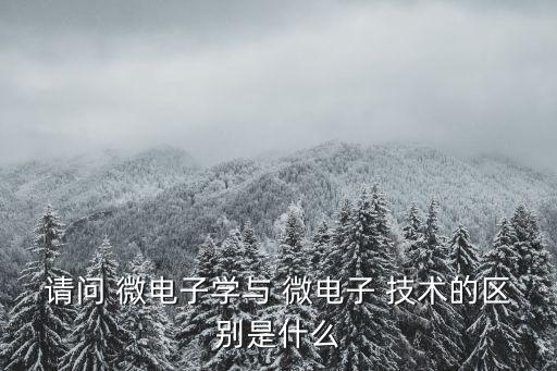 請問 微電子學(xué)與 微電子 技術(shù)的區(qū)別是什么