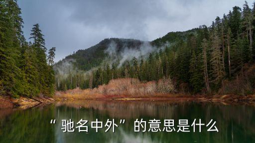 “ 馳名中外”的意思是什么