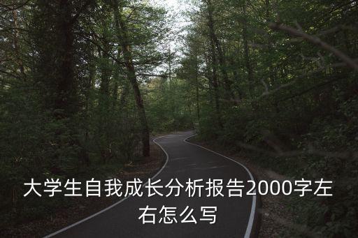 大學生自我成長分析報告2000字左右怎么寫