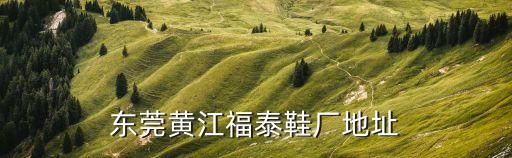 東莞黃江福泰鞋廠地址