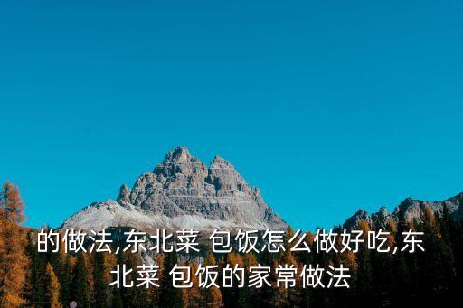 的做法,東北菜 包飯怎么做好吃,東北菜 包飯的家常做法