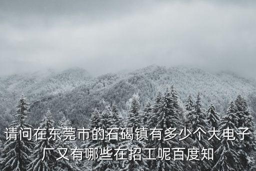 請問在東莞市的石碣鎮(zhèn)有多少個大電子廠又有哪些在招工呢百度知