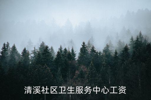 清溪社區(qū)衛(wèi)生服務(wù)中心工資