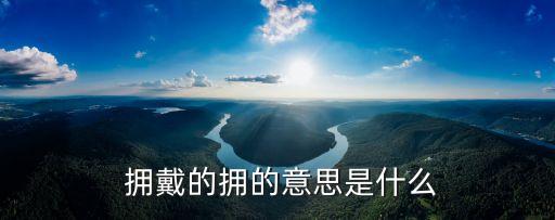 擁戴,擁戴或被擁戴反義詞:反對