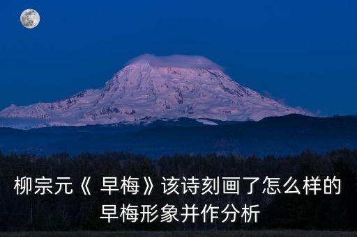 早梅,詩人用象征手法描繪梅花在嚴寒中早開