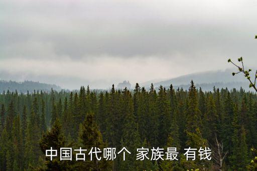 中國古代哪個 家族最 有錢