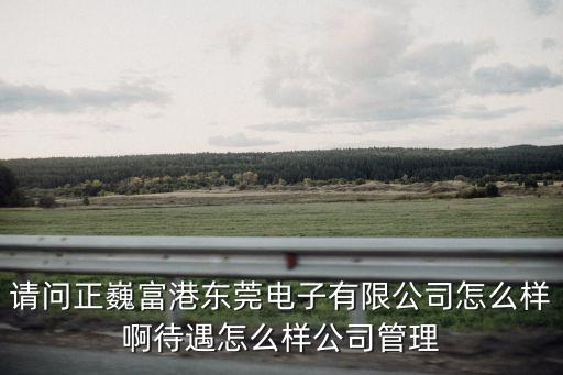 請問正巍富港東莞電子有限公司怎么樣啊待遇怎么樣公司管理