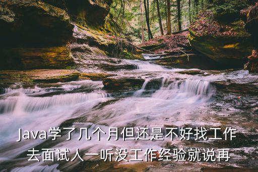 Java學(xué)了幾個月但還是不好找工作去面試人一聽沒工作經(jīng)驗(yàn)就說再