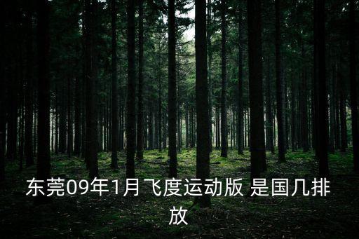 東莞09年1月飛度運動版 是國幾排放