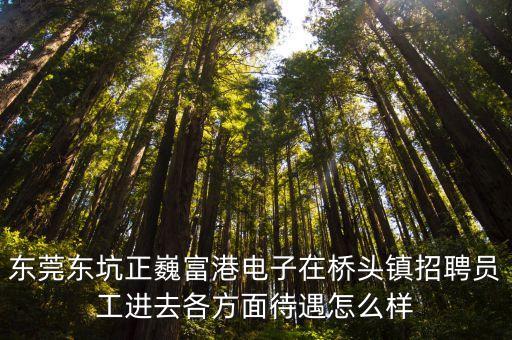 東莞東坑正巍富港電子在橋頭鎮招聘員工進去各方面待遇怎么樣