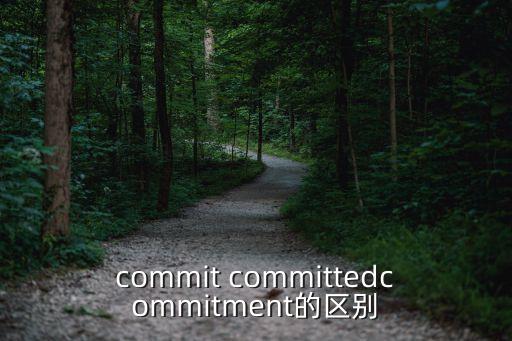 commit committedcommitment的區別