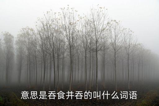 意思是吞食并吞的叫什么詞語