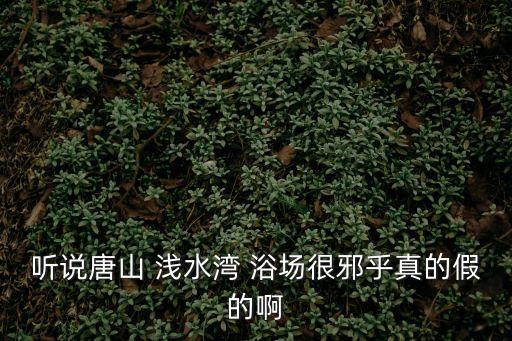 聽說唐山 淺水灣 浴場很邪乎真的假的啊