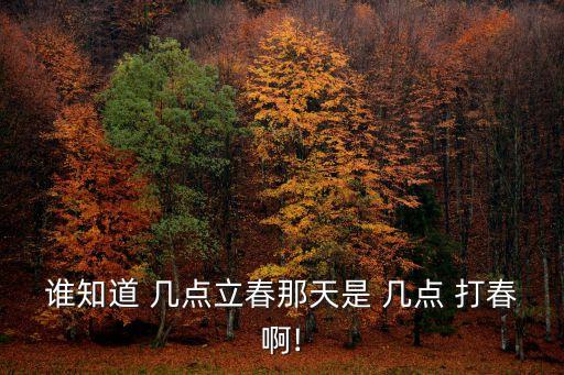 幾點打春,打春牛意為趕走春牛懶惰趕緊種地