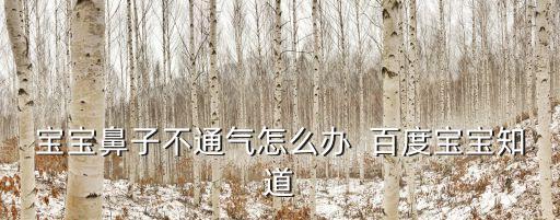 寶寶鼻子不通氣怎么辦  百度寶寶知道