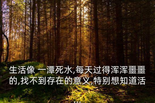 一潭死水,人生如一潭死水出自張一多《死水》