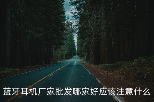 藍牙耳機廠家批發哪家好應該注意什么