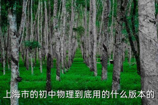 上海市北初級中學物理教材，上海市初中物理教材有哪些版本