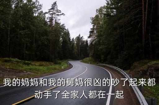 我的媽媽和我的舅媽很兇的吵了起來都動手了全家人都在一起
