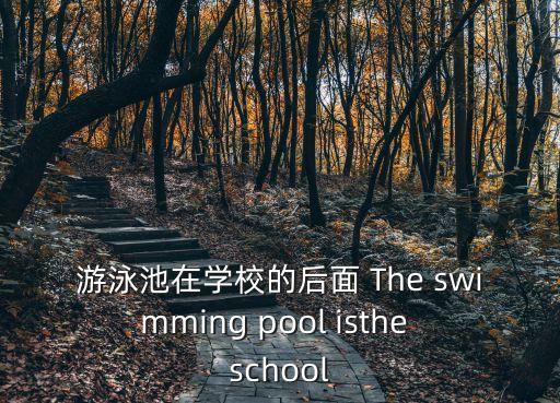 游泳池在學校的后面 The swimming pool isthe school