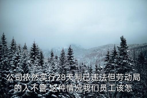 公司依然實行28天制已違法但勞動局的人不管 這種情況我們員工該怎