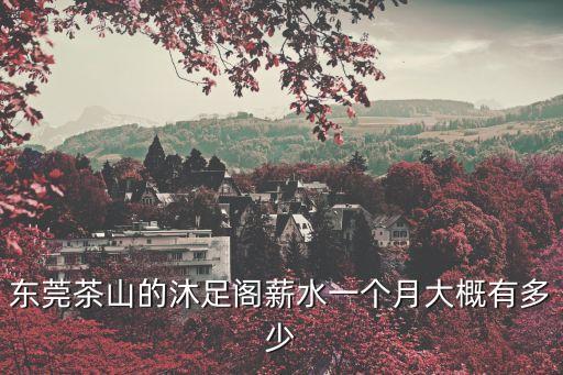 東莞茶山的沐足閣薪水一個月大概有多少