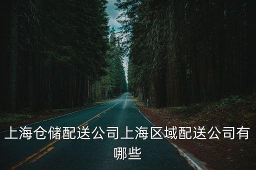 上海倉儲配送公司上海區(qū)域配送公司有哪些