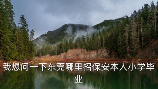 我想問一下東莞哪里招保安本人小學畢業