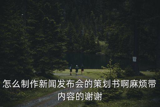 怎么制作新聞發布會的策劃書啊麻煩帶內容的謝謝