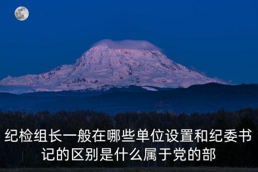 紀(jì)檢組長一般在哪些單位設(shè)置和紀(jì)委書記的區(qū)別是什么屬于黨的部