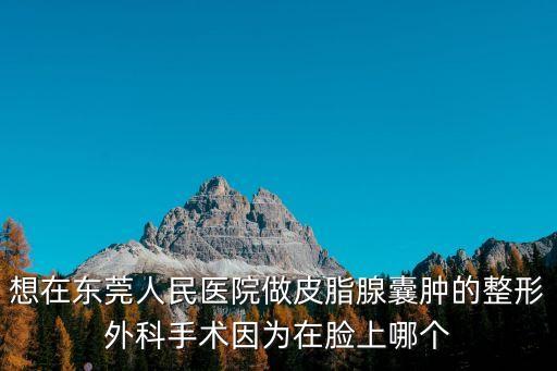 想在東莞人民醫(yī)院做皮脂腺囊腫的整形外科手術(shù)因?yàn)樵谀樕夏膫€(gè)