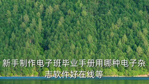 新手制作電子班畢業手冊用哪種電子雜志軟件好在線等