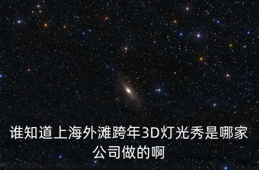 誰(shuí)知道上海外灘跨年3D燈光秀是哪家公司做的啊