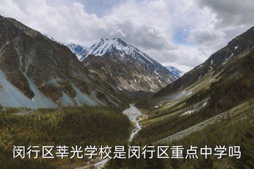 閔行區(qū)莘光學(xué)校是閔行區(qū)重點(diǎn)中學(xué)嗎