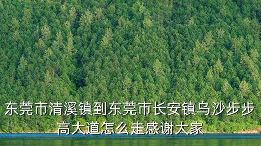 東莞市清溪鎮到東莞市長安鎮烏沙步步高大道怎么走感謝大家