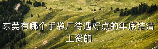 東莞有哪個(gè)手袋廠待遇好點(diǎn)的年底結(jié)清工資的