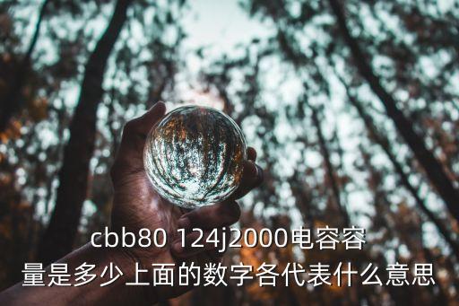 cbb80 124j2000電容容量是多少上面的數(shù)字各代表什么意思