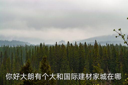 你好大朗有個(gè)大和國(guó)際建材家城在哪