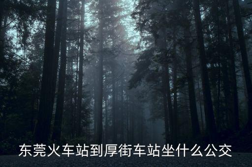 東莞火車(chē)站到厚街車(chē)站坐什么公交