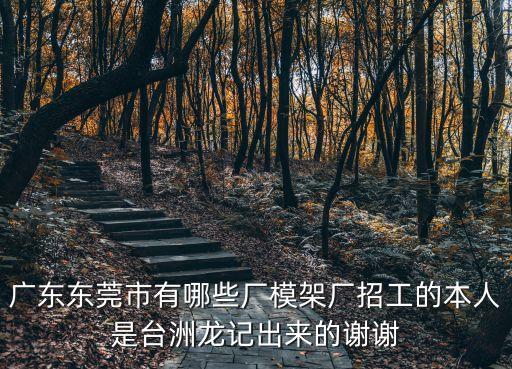 東莞正德模胚廠招聘，東莞有哪些廠在招工