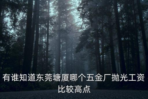 東莞五金廠(chǎng)打磨工，請(qǐng)問(wèn)廣東哪里有五金拋光廠(chǎng)的多多謝廣大朋友告知