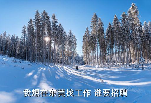 我想在東莞找工作 誰(shuí)要招聘