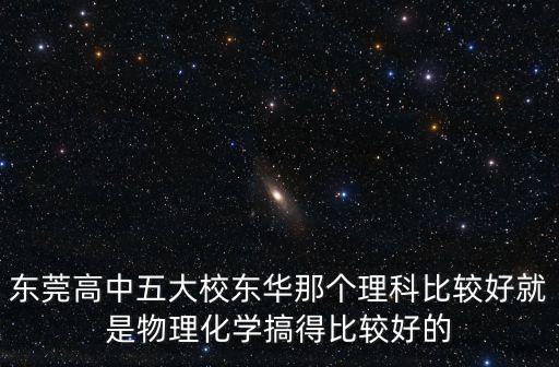 東莞高中五大校東華那個理科比較好就是物理化學搞得比較好的
