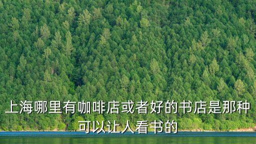 上海哪里有咖啡店或者好的書店是那種可以讓人看書的